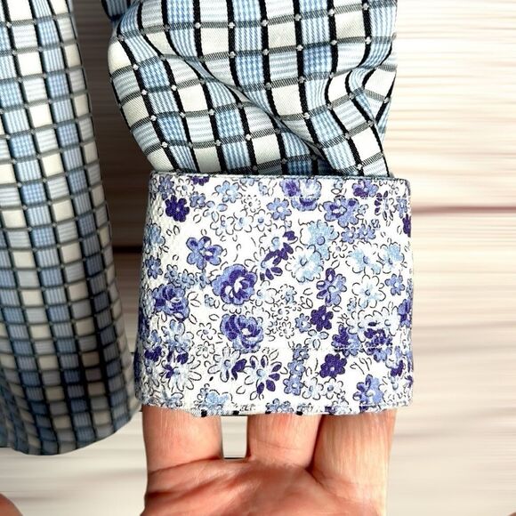 ROBERT GRAHAM Boy’s Button Up Shirt
Cotton Plaid Contrast Floral Cuffs M (10-12) - Picture 8 of 10